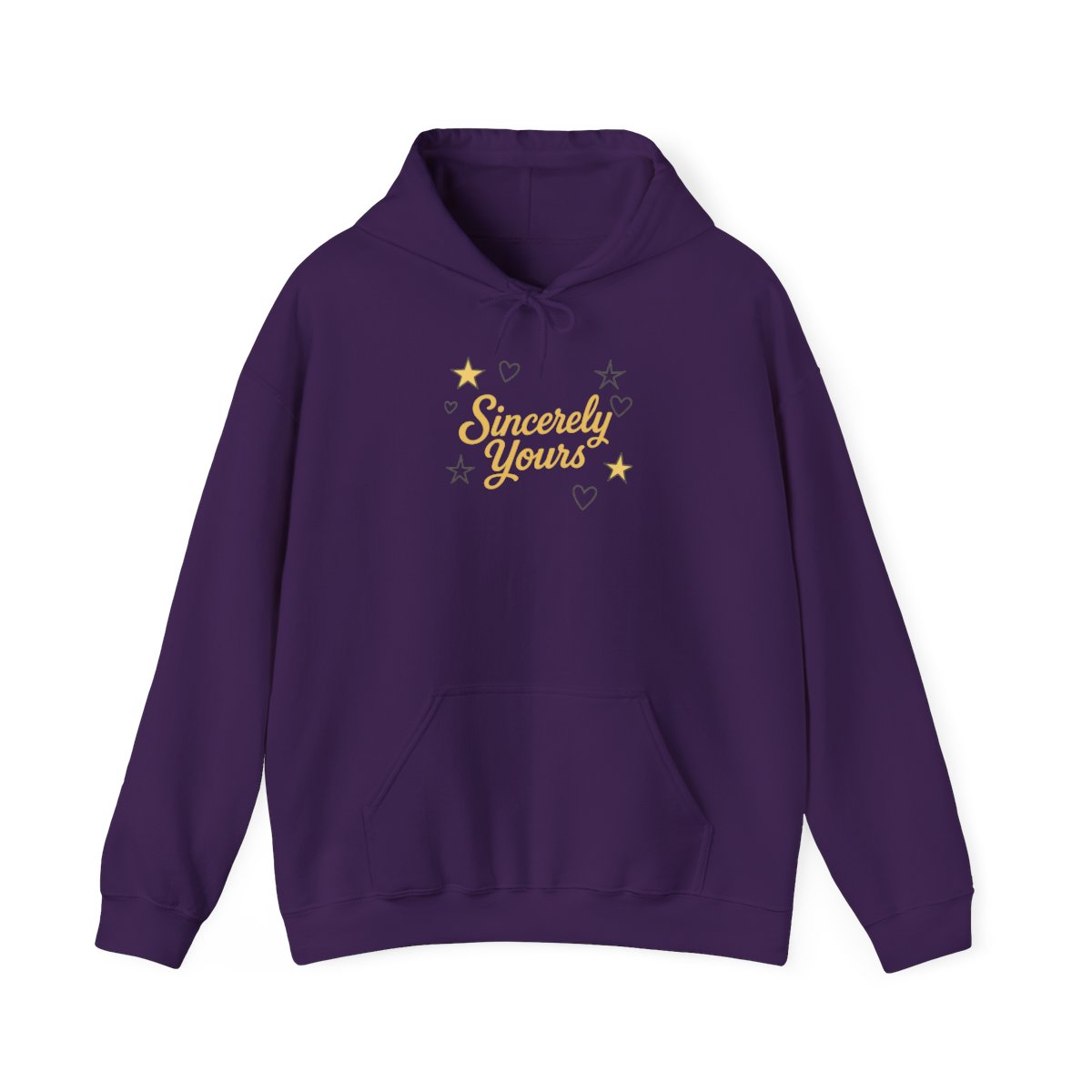 Sincerely Yours Hoodie with Stars and Hearts Design - Official Hoodies merchandise