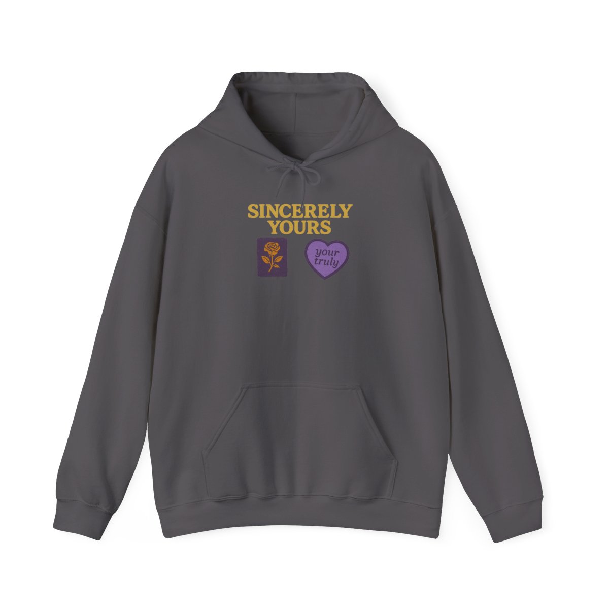 Sincerely Yours Patchwork Embroidered Hoodie - alternate angle 3, merchandise