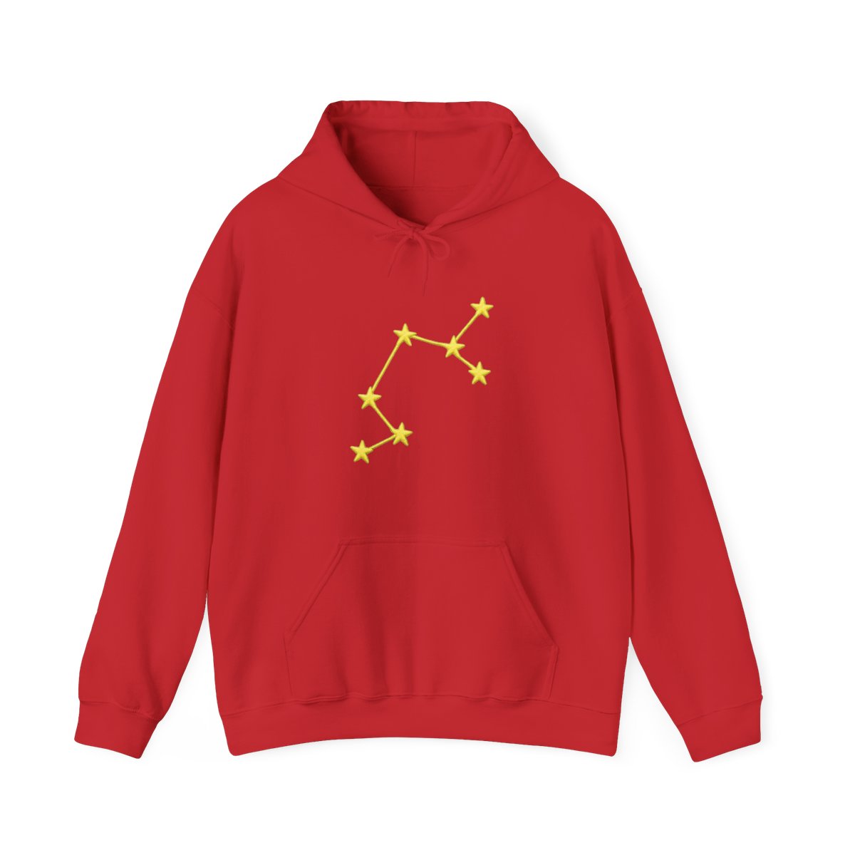 Light green hoodie with yellow constellation embroidery on left sleeve, ribbed cuffs, relaxed fit - alternate angle 5, merchandise