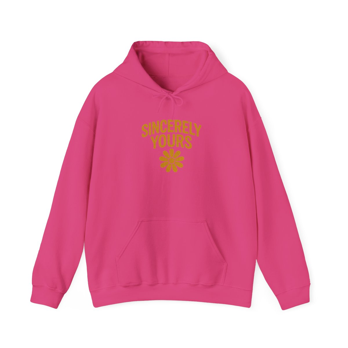 Bold Yellow Hoodie by Salish Matter and Sincerely Yours - Indie Art Lover Gift - alternate angle 2, merchandise