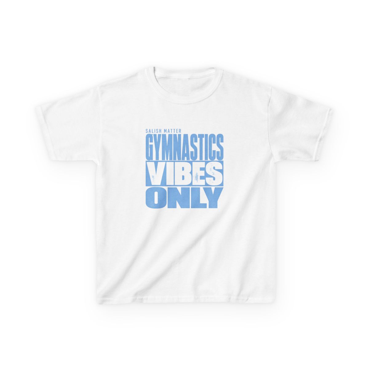 Gymnastics Vibes Only Salish Matter Unisex Kids Tee - alternate angle 2, merchandise