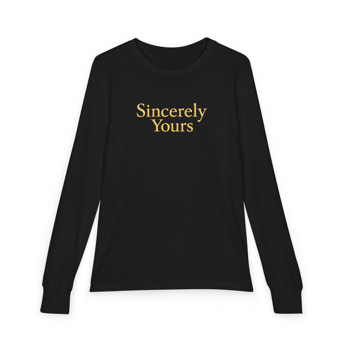 Sincerely Yours Pale Yellow Kids Hoodie with Chest Text and Sleeve Patch